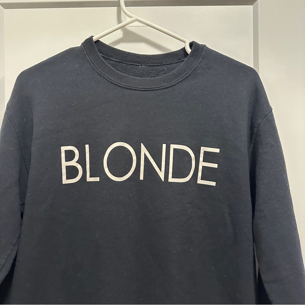 Blonde Black and White Pullover Crewneck Sweater Size Small Women’s - Picture 4 of 5